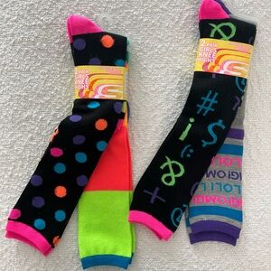 Skechers Vibrant Knee High Socks Set of 2 packs of 2  - NWT